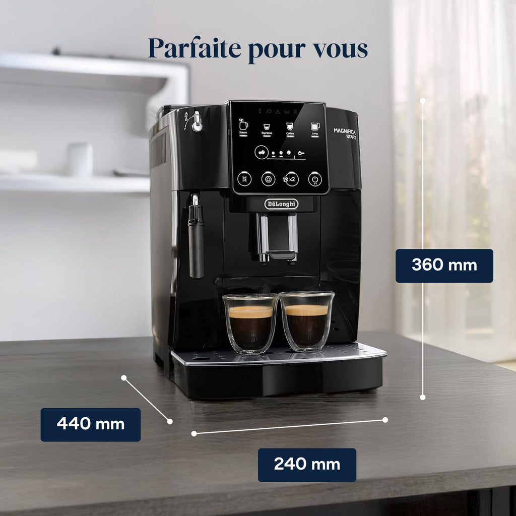 Magnifica Start - Perfetto Machine à Café Automatique avec Mousseur à Lait Manuel – Fravory